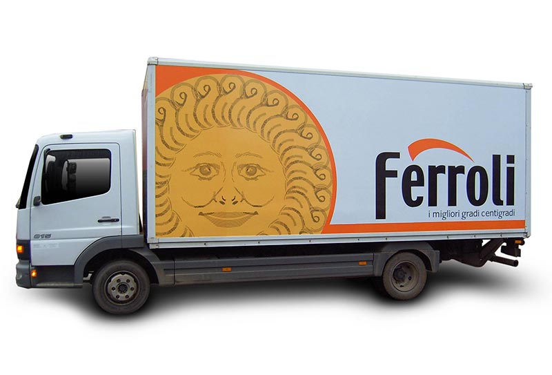 Брендирование рекламой грузовика